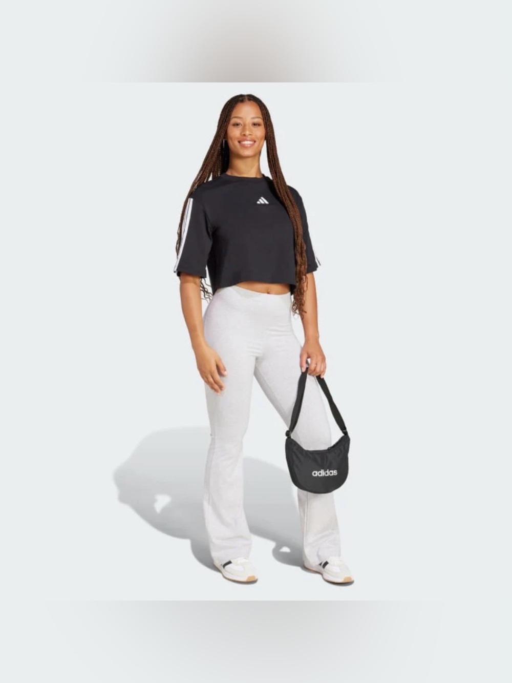 ADIDAS- Women's Essentials 3-Stripes Cotton Loose Tee